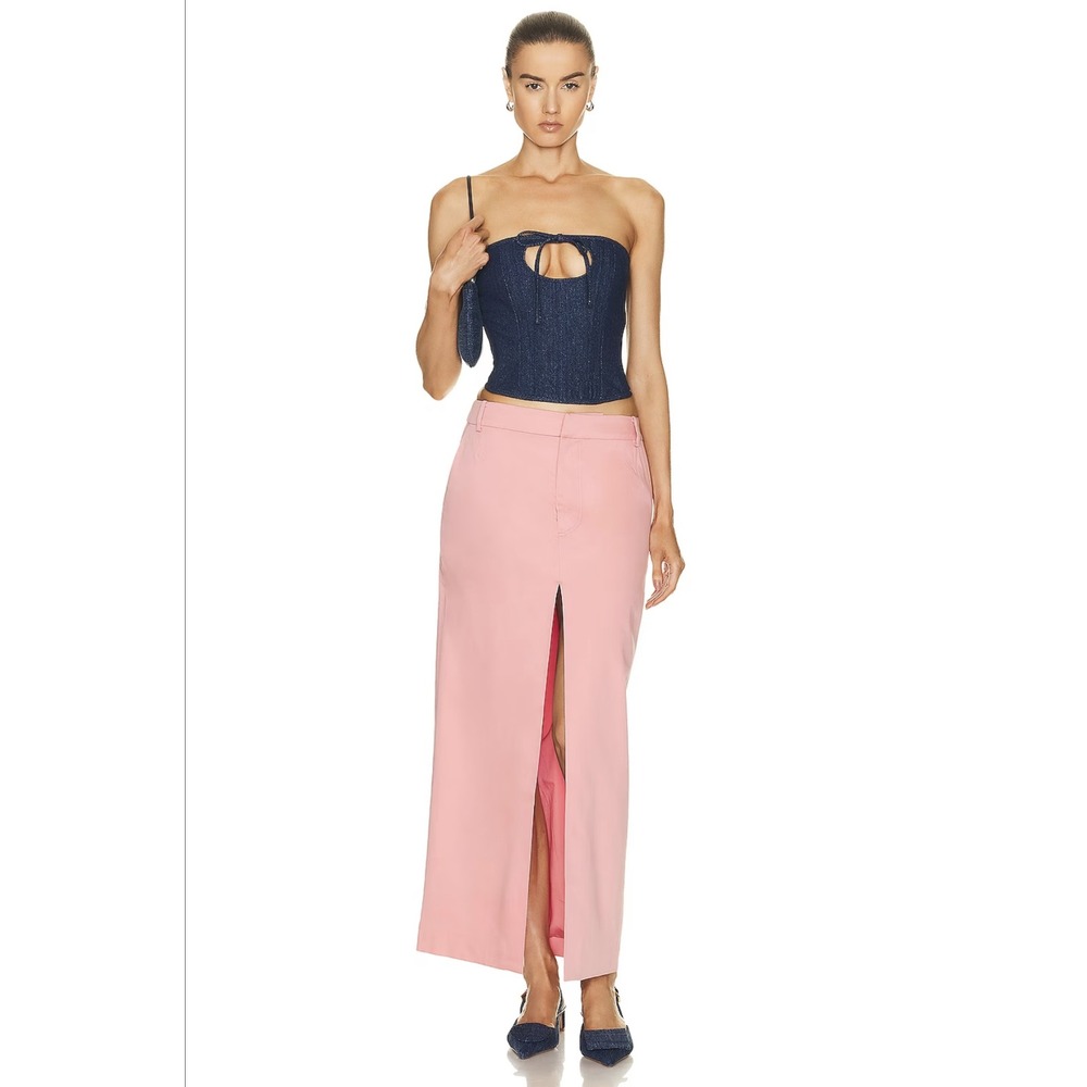 New! SIR The Label Giacomo Split Maxi Skirt Pink Size 3 (US L)‎